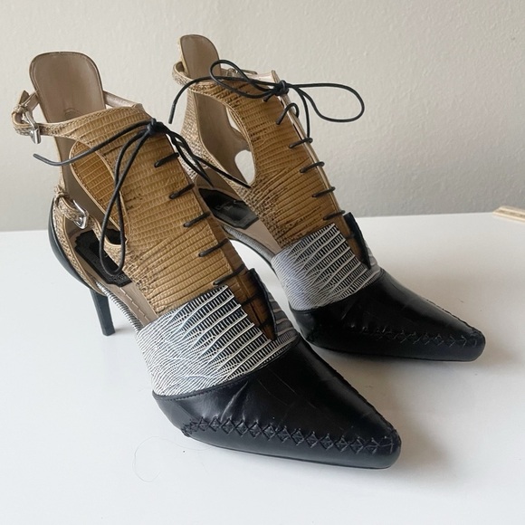 DIOR lace up bootie heels size 6.5  New in Box - Picture 1 of 13